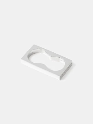 Tom Wood biżuteria Square Ring Double 101412