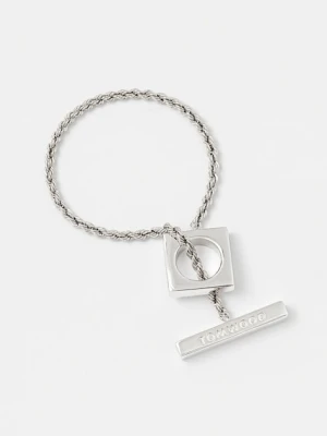 Tom Wood bransoletka srebrna Square Rope Bracelet