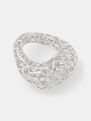 Tom Wood pierścionek srebrny Maze Ring