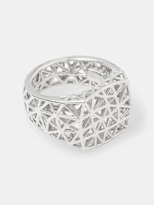 Tom Wood pierścionek srebrny Mesh Ring