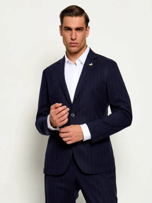 Tombolini Marynarka Running | Slim Fit granatowy