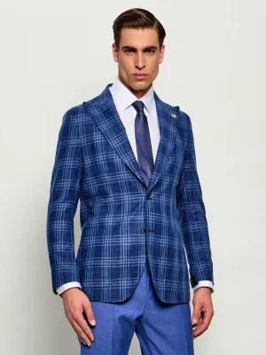 Tombolini Wełniana marynarka | Slim Fit | z dodatkiem lnu