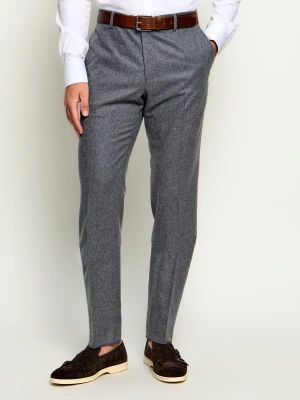 Tombolini Wełniane spodnie chino | Slim Fit szary