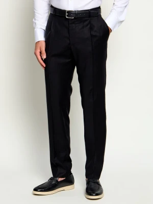 Tombolini Wełniane spodnie | Slim Fit czarny