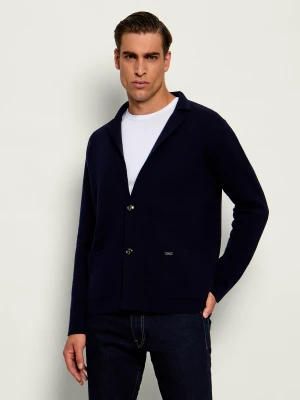 Tombolini Wełniany kardigan | Regular Fit granatowy