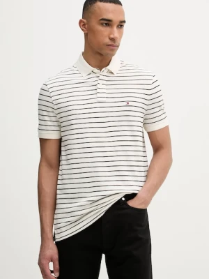 Tommy Hilfiger polo męskie bawełniane z elastanem beżowy