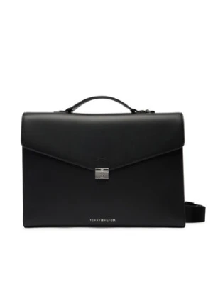 Tommy Hilfiger Aktówka Th Business Leather Computer Bag AM0AM14163 Czarny