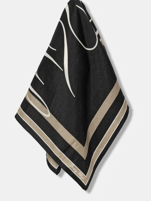 Tommy Hilfiger apaszka jedwabna damska kolor czarny wzorzysta AW0AW17967