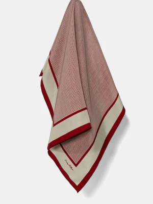 Tommy Hilfiger apaszka jedwabna damska kolor czerwony wzorzysta AW0AW17629