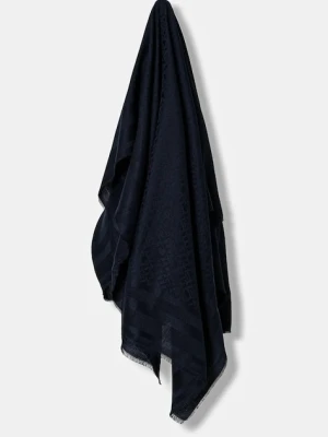 Tommy Hilfiger apaszka jedwabna damska kolor granatowy wzorzysta AW0AW17967