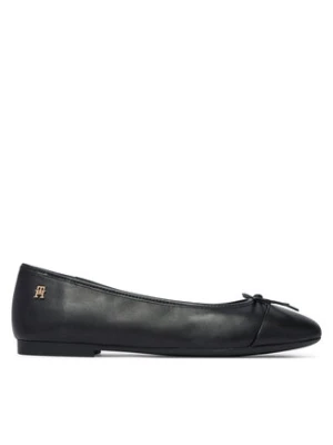 Tommy Hilfiger Baleriny Hilfiger Smooth Lthr Ballet FW0FW09241 Czarny