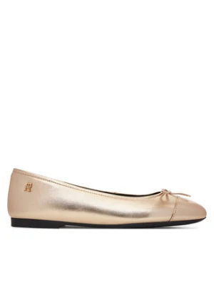 Tommy Hilfiger Baleriny Metallic Toe-Cap FW0FW08920 Złoty