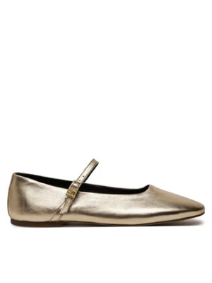 Tommy Hilfiger Baleriny Party Maryjane Ballerina Metal FW0FW08315 Złoty