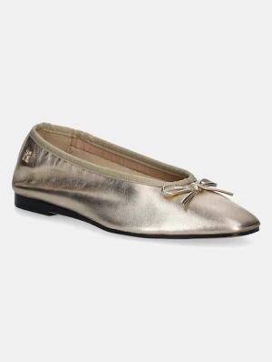 Tommy Hilfiger baleriny skórzane BALLERINA SOFT LEATHER METALLIC