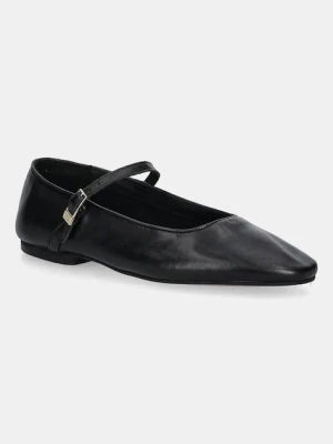Tommy Hilfiger baleriny skórzane SMOOTH LEATHER MARYJANE kolor czarny FW0FW09152