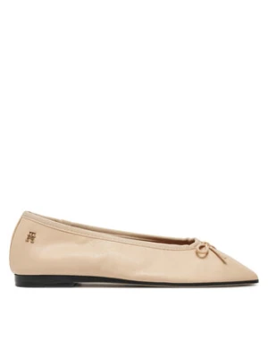 Tommy Hilfiger Baleriny Soft Leather Ballerina Bow FW0FW08355 Różowy