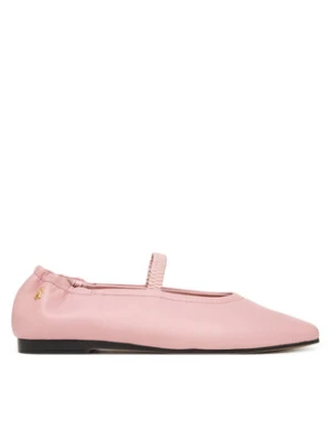 Tommy Hilfiger Baleriny Soft Leather Ellastic Ballerina FW0FW09245 Różowy