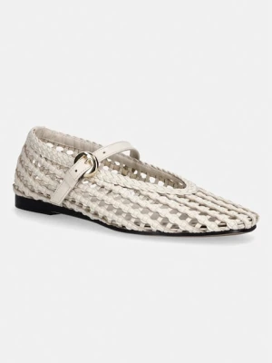 Tommy Hilfiger baleriny WOVEN LEATHER MIX BALLERINA