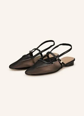 Tommy Hilfiger Baleriny Z Odkrytą Piętą schwarz