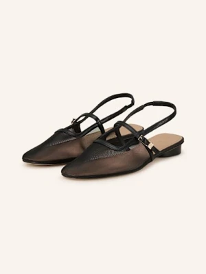 Tommy Hilfiger Baleriny Z Odkrytą Piętą schwarz