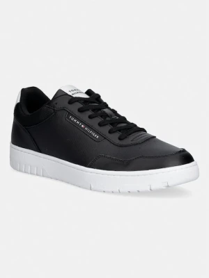 Tommy Hilfiger BASKET CORE LITE LTH sneakersy męskie skórzane czarny