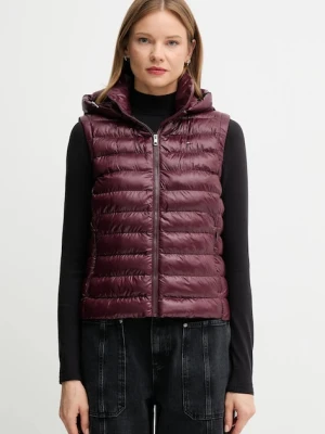 Tommy Hilfiger bezrękawnik kolor bordowy zimowy WW0WW47352