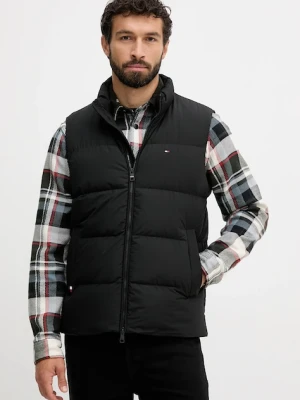 Tommy Hilfiger bezrękawnik puchowy kolor czarny zimowy MW0MW40607