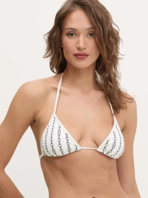 Tommy Hilfiger biustonosz kąpielowy kolor beżowy lekko usztywniona miseczka UW0UW05314