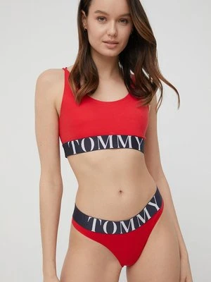 Tommy Hilfiger biustonosz kolor czerwony gładki