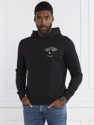 Tommy Hilfiger Bluza ARCHED VARSITY | Regular Fit czarny