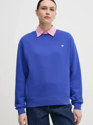 Zdjęcie produktu Tommy Hilfiger bluza bawełniana damska kolor fioletowy gładka WW0WW45980