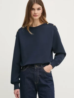 Zdjęcie produktu Tommy Hilfiger bluza bawełniana damska kolor granatowy wzorzysta WW0WW44447