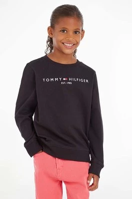 Tommy Hilfiger Bluza bawełniana dziecięca kolor czarny z aplikacją KS0KS00212