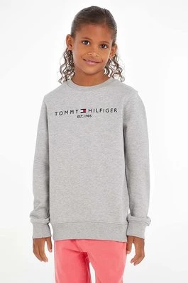 Tommy Hilfiger Bluza bawełniana dziecięca kolor szary z aplikacją KS0KS00212