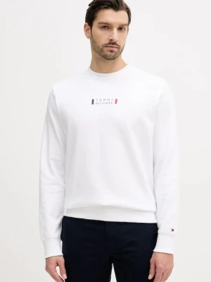 Tommy Hilfiger bluza bawełniana męska kolor biały z nadrukiem MW0MW41428