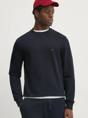 Tommy Hilfiger bluza bawełniana męska kolor granatowy gładka MW0MW37237