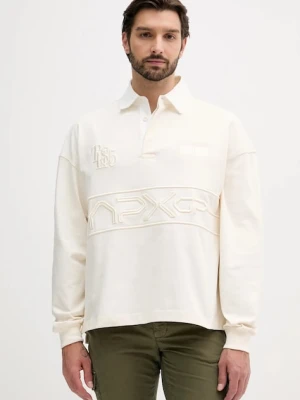 Tommy Hilfiger bluza bawełniana x F1 THE MOVIE męska kolor beżowy wzorzysta MW0MW41388