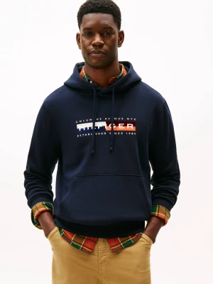 Tommy Hilfiger Bluza BLOCK GRAPHIC | Regular Fit granatowy