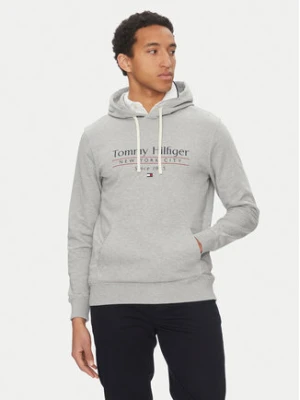 Tommy Hilfiger Bluza Center Stack MW0MW38672 Szary Regular Fit