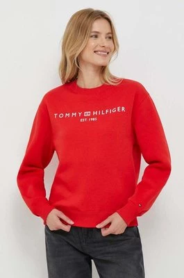Tommy Hilfiger bluza damska kolor czerwony WW0WW39791