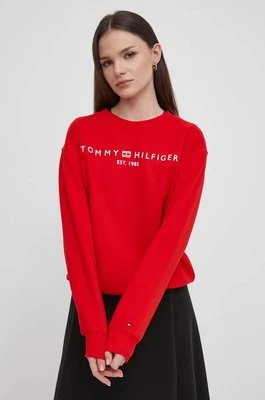 Tommy Hilfiger bluza damska kolor czerwony z nadrukiem WW0WW39791