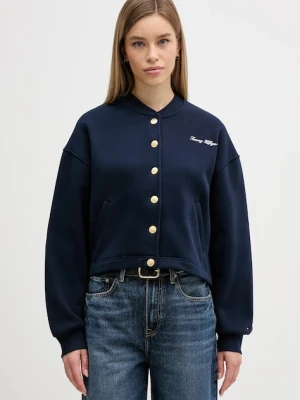 Tommy Hilfiger bluza damska kolor granatowy gładka WW0WW47835