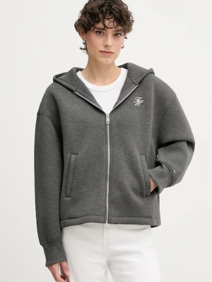 Tommy Hilfiger bluza damska kolor szary z kapturem gładka WW0WW46815