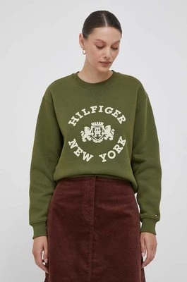 Tommy Hilfiger bluza damska kolor zielony z aplikacją