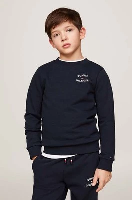 Tommy Hilfiger bluza dziecięca kolor czarny z nadrukiem