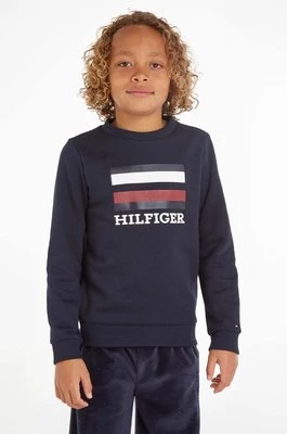 Tommy Hilfiger bluza dziecięca kolor granatowy z nadrukiem