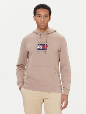 Tommy Hilfiger Bluza Linear Flag MW0MW41332 Beżowy Regular Fit
