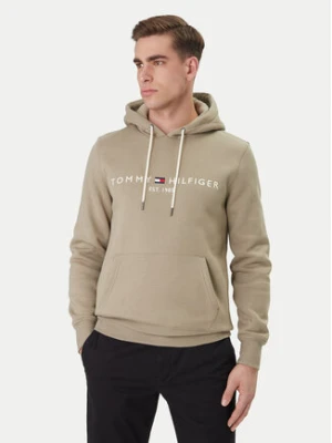 Tommy Hilfiger Bluza Logo MW0MW11599 Beżowy Regular Fit