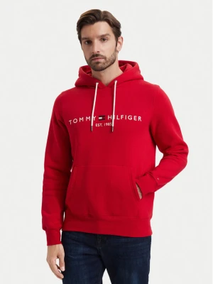 Tommy Hilfiger Bluza Logo MW0MW11599 Czerwony Regular Fit