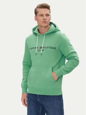 Tommy Hilfiger Bluza Logo MW0MW11599 Zielony Regular Fit
